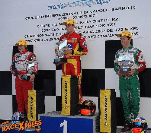 Compleet Brits podium in KF3
